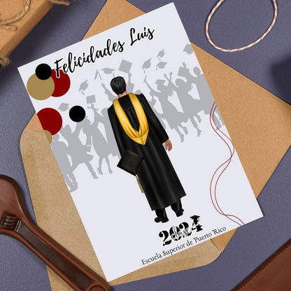 Tarjeta Personalizada Para El en Su Graduacion