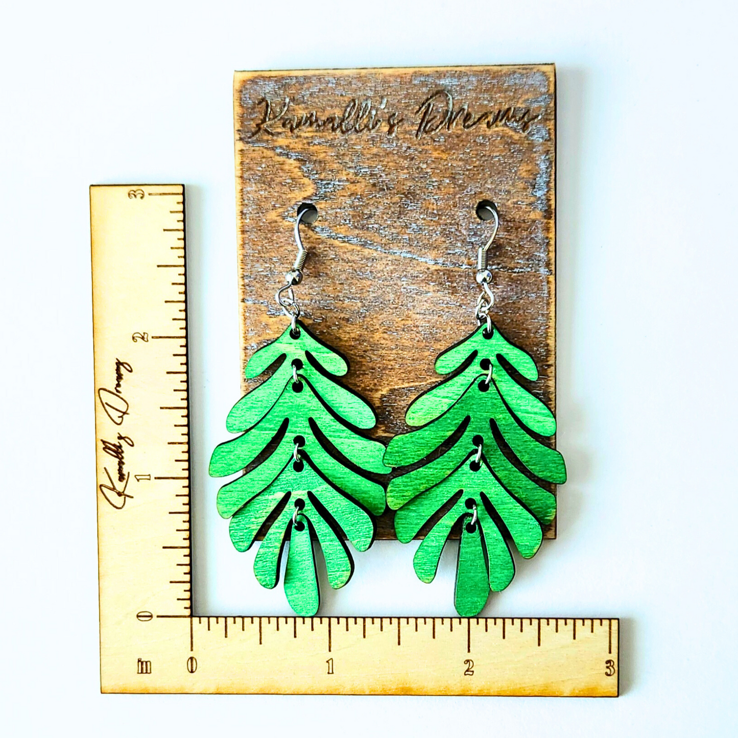 Aretes de Hoja Ondulante