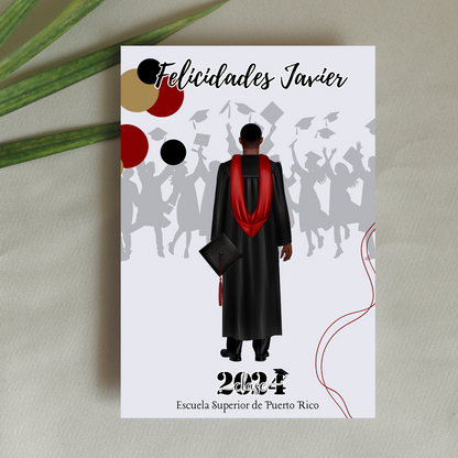 Tarjeta Personalizada Para El en Su Graduacion