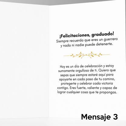 Tarjeta Personalizada Para El en Su Graduacion